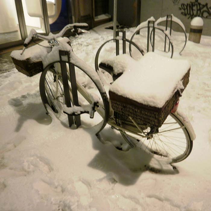 Disraeli cesto bici neve